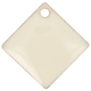Sequins losanges en métal et résine époxy 16x16 mm Crème x 8