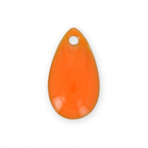 Sequins gouttes en métal et résine époxy 14x8 mm Orange x 8