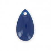 Sequins gouttes en métal et résine époxy 14x8 mm Bleu Nuit x 8|raw }}