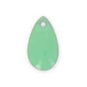 Sequins gouttes en métal et résine époxy 14x8 mm Mint x 8