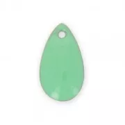Sequins gouttes en métal et résine époxy 14x8 mm Mint x 8