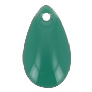 Sequins gouttes en métal et résine époxy 14x8 mm - Vert emeraude x8