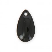 Sequins gouttes en métal et résine époxy 14x8 mm Noir x 8|raw }}