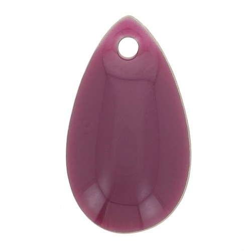Sequins gouttes en métal et résine époxy 14x8 mm Violet x 8