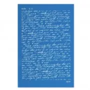 Silk Screen Moiko pour Pâte polymère 74x105 mm - Motif Ecriture 8.25