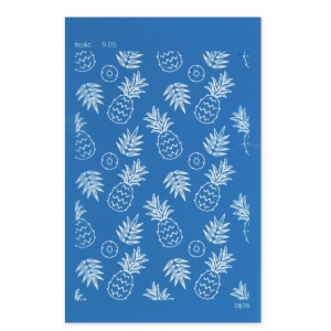 Silk Screen Moiko pour Pâte polymère 74x105 mm - Motif Ananas 9.05