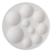 Mini moule silicone pour pâte polymère et pâte de métal Cabochons ronds|raw }}