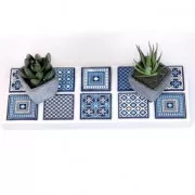 Silk Screen Graine Créative pour Pâte polymère 114x153mm - Motif Carreaux de ciment