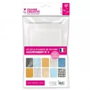 Lot de 10 plaques de texture 200x135 mm - Géométrique