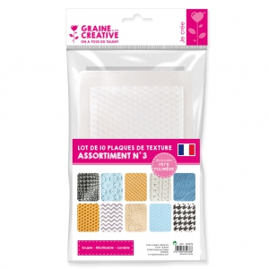 Lot de 10 plaques de texture 200x135 mm - Géométrique