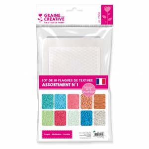Lot de 10 plaques de texture 200x135 mm - Nature