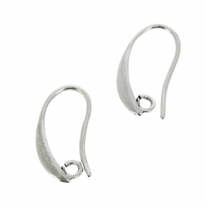 Crochets d'oreilles décorés 20 mm Placage Argent fin vieilli x2