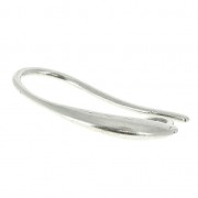 Crochets d'oreilles décorés 20 mm Placage Argent fin vieilli x2