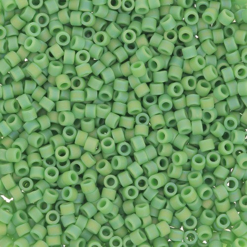 Miyuki Delica 11/0 DB0877 - Opaque Green Mat AB x8g
