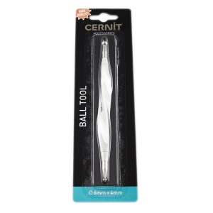 Outil de modelage pour pâte polymère - Embouts à bille Cernit 6 et 4 mm