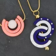 Demi-Lune Strass Polaris 30 mm Dark Indigo x1