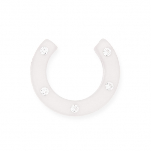 Demi-Lune Strass Polaris 22 mm Crystal x1