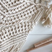 Baguettes en bois pour suspension en macramé et murale 30 cm Maille name is