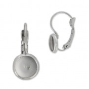 Boucles d'oreilles Dormeuses pour cabochon 8 mm en Acier Inox 304 x2|raw }}