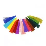 Grand Pompon textile sans attache 120 mm pour déco ou bijoux Golden