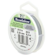 Fil Cablé 7 brins 0.30 mm - Beadalon - Argenté Satiné x9,2 m|raw }}