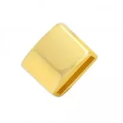 Poussoir carré 12x9.5 mm pour lacet 10 mm Doré à l'or fin