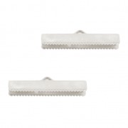 Embouts à serrer 30 mm - Placage Argent fin x2|raw }}