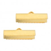 Embouts à serrer 20 mm Doré à l'or fin  x2|raw }}