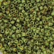 Miyuki Delica 11/0 DB2265 - Opaque Chartreuse Picasso x 8g