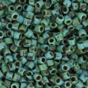 Miyuki Delica 10/0 DBM2264 - Opaque Turquoise Blue Picasso x8g