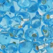 Mini-gouttes Miyuki 3.4 mm DP018 - Aquamarine Silver Lined x8g