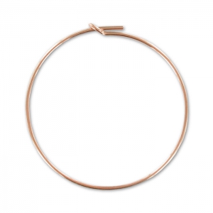 Créoles fines à décorer 30 mm en Rose Gold filled (or laminé) x2