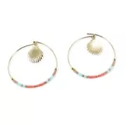 Créoles fines à décorer 30 mm en Rose Gold filled (or laminé) x2