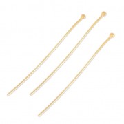 Clous tête boule 55x2x0.85 mm en Argent 925 doré à l'or fin x5