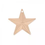 Sequin en relief étoile militaire en laiton 16 mm doré rose HQ x1