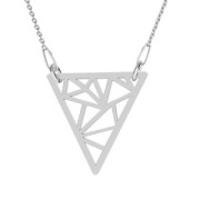 Pendentif / Intercalaire Triangle 15 mm en Argent 925 doré rose x1