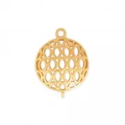 Intercalaire 2 anneaux pour création de bijoux 21x16 mm Doré à l'or fin x1