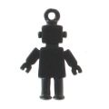 Breloque robot 18x12 mm - Black satiné x1