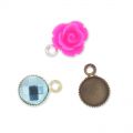 Serti pendentif pour cabochon fond plat 6 mm bronze x1