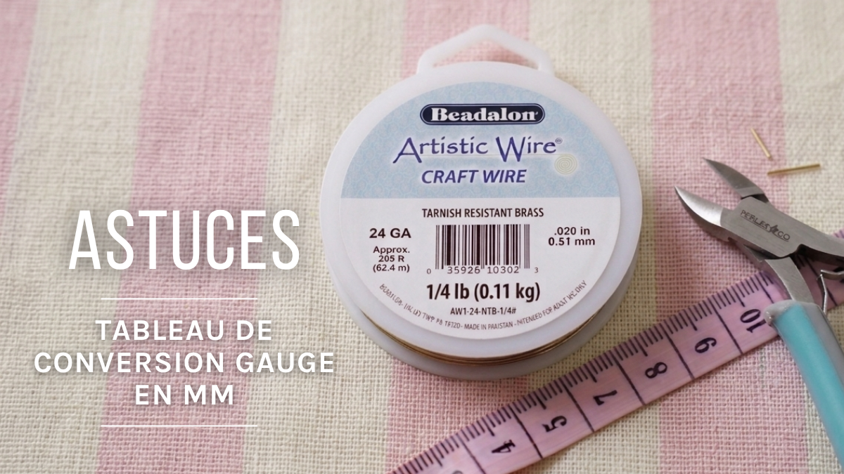 Schéma Tableau de conversion gauge en mm