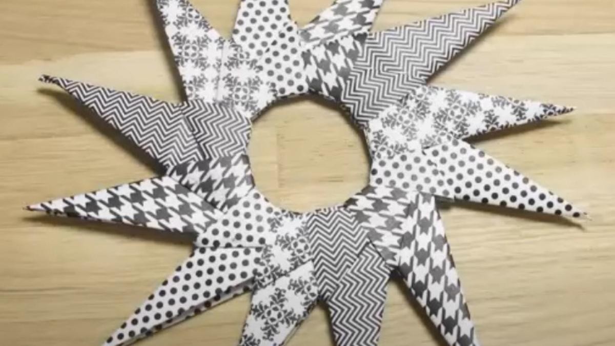 Réaliser une étoile en Origami facile en 3D
