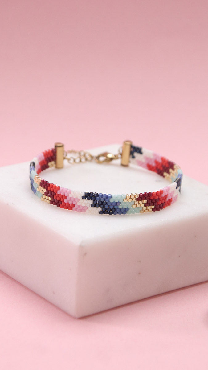 Schéma Comment faire un tissage Peyote pair simple ?