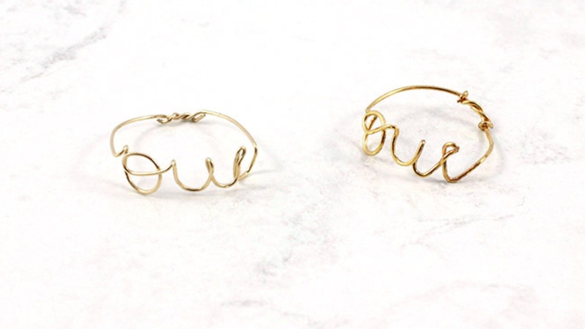 Comment faire du lettering en fil Gold Filled (or laminé) ? : Etape 5