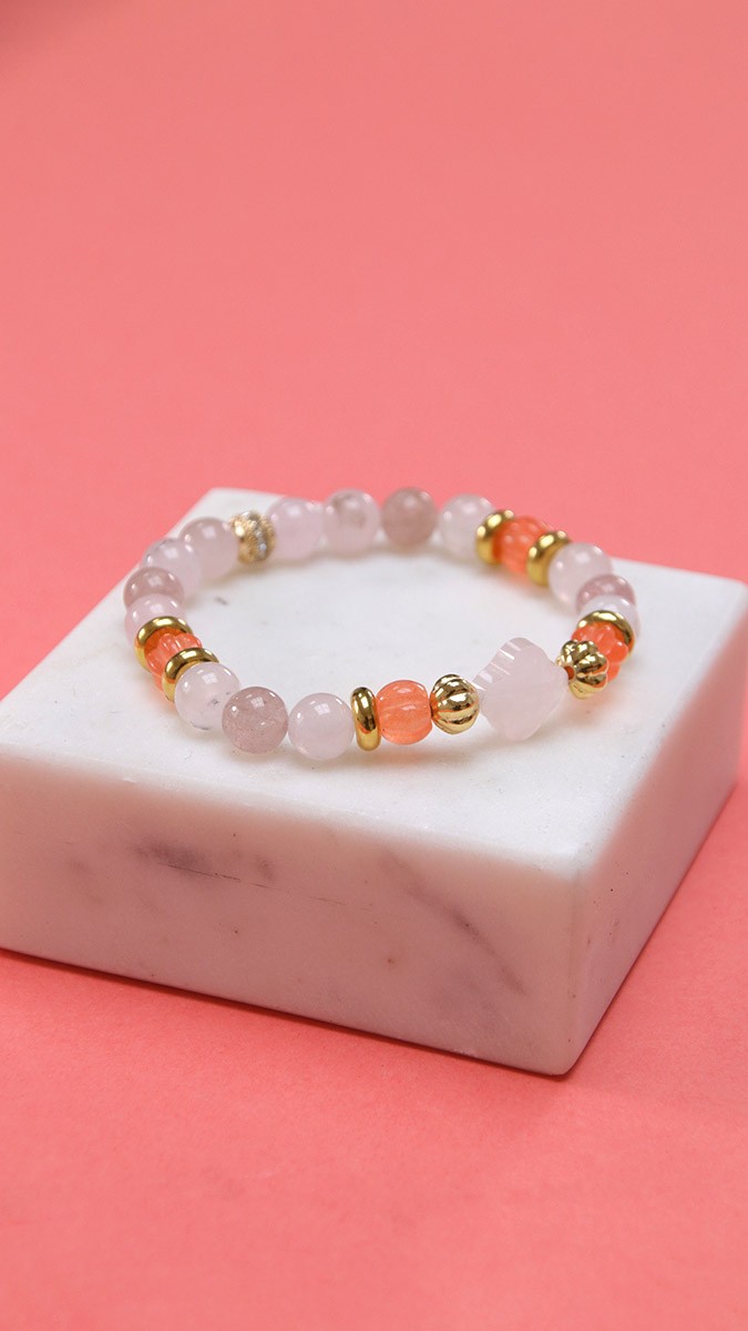 Schéma Saison Hiver - Leçon 1 : Comment faire un bracelet élastique avec des pierres gemmes 8 mm ?