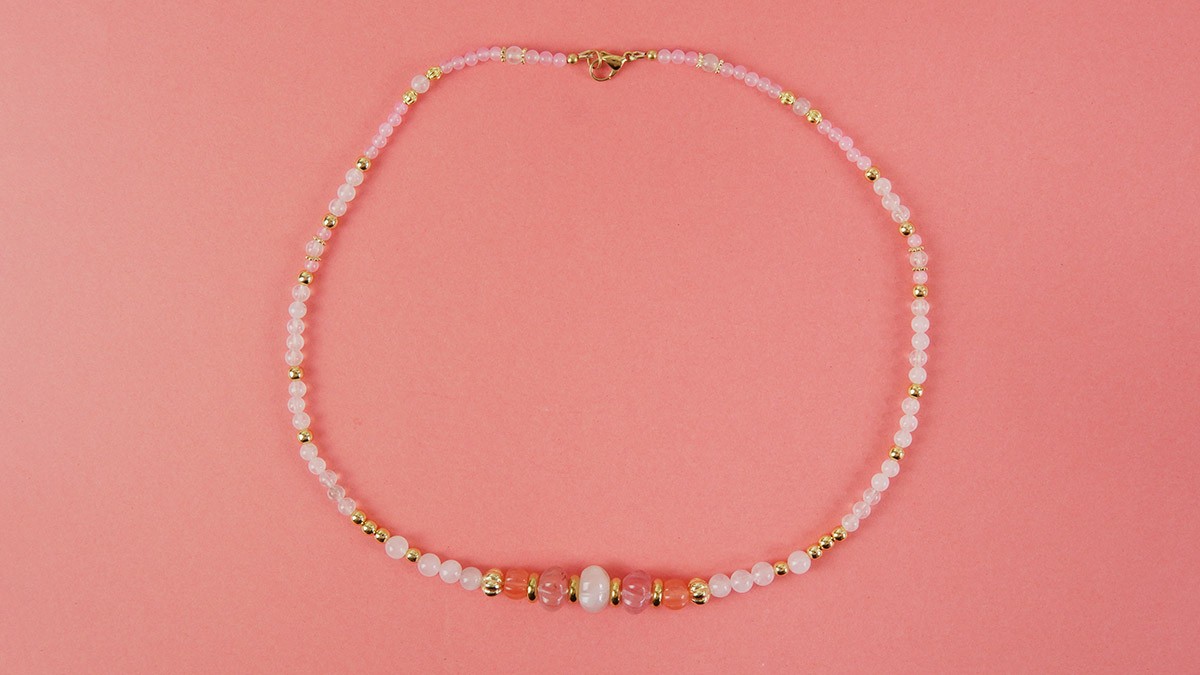 Schéma Saison Hiver - Leçon 5 : Faire un collier avec des perles en pierres gemmes