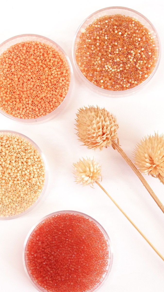 Schéma Perles Miyuki Delica couleur pêche