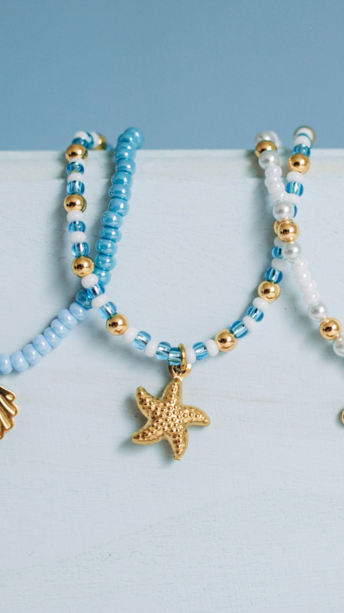 Schéma Bijoux thème marin : quelles couleurs de rocailles choisir ?