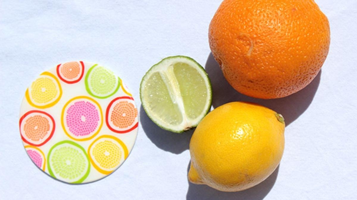 dessous de verre agrume