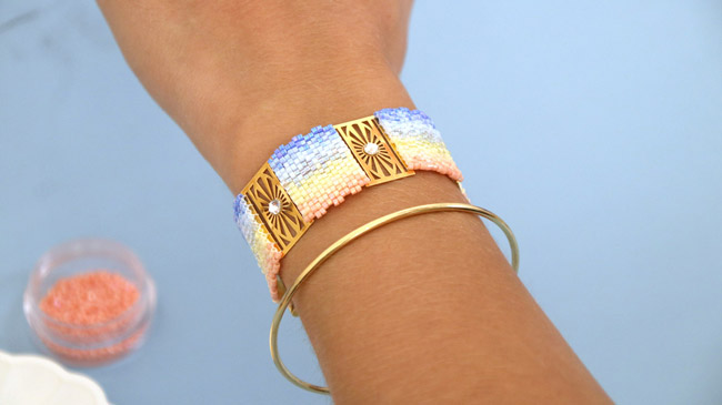 bracelet en peyote double