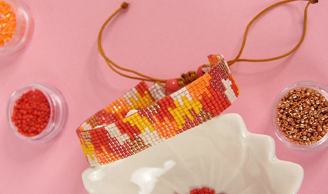 bracelet miyuki orange